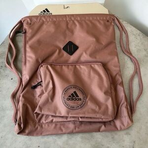 adidas Classic 3S 2 Sackpack Warm Clay Pink Backpack Bag Drawstring Gift Cutesy